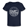 Mississippi Baby T-Shirt - Organic State Design Mississippi Infant T-Shirt - dark navy
