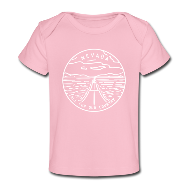 Nebraska Baby T-Shirt - Organic State Design Nebraska Infant T-Shirt - light pink