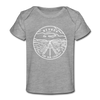 Nebraska Baby T-Shirt - Organic State Design Nebraska Infant T-Shirt - heather gray