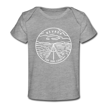 Nebraska Baby T-Shirt - Organic State Design Nebraska Infant T-Shirt - heather gray