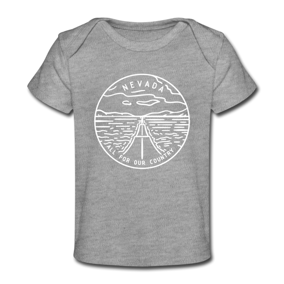 Nebraska Baby T-Shirt - Organic State Design Nebraska Infant T-Shirt - heather gray