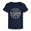 Nebraska Baby T-Shirt - Organic State Design Nebraska Infant T-Shirt - dark navy