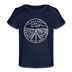 Nebraska Baby T-Shirt - Organic State Design Nebraska Infant T-Shirt - dark navy