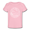 North Carolina Baby T-Shirt - Organic State Design North Carolina Infant T-Shirt - light pink