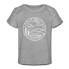 North Carolina Baby T-Shirt - Organic State Design North Carolina Infant T-Shirt - heather gray