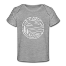 North Carolina Baby T-Shirt - Organic State Design North Carolina Infant T-Shirt - heather gray