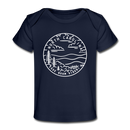 North Carolina Baby T-Shirt - Organic State Design North Carolina Infant T-Shirt - dark navy