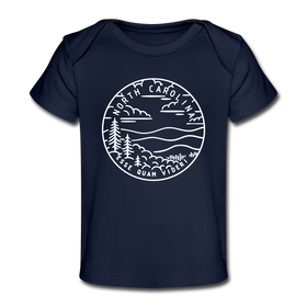 North Carolina Baby T-Shirt - Organic State Design North Carolina Infant T-Shirt