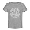North Dakota Baby T-Shirt - Organic State Design North Dakota Infant T-Shirt
