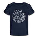 North Dakota Baby T-Shirt - Organic State Design North Dakota Infant T-Shirt - dark navy