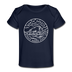 North Dakota Baby T-Shirt - Organic State Design North Dakota Infant T-Shirt - dark navy