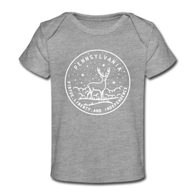 Pennsylvania Baby T-Shirt - Organic State Design Pennsylvania Infant T-Shirt