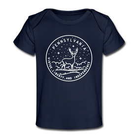 Pennsylvania Baby T-Shirt - Organic State Design Pennsylvania Infant T-Shirt