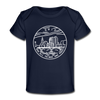 Ohio Baby T-Shirt - Organic State Design Ohio Infant T-Shirt - dark navy