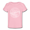 Oregon Baby T-Shirt - Organic State Design Oregon Infant T-Shirt - light pink