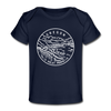 Oregon Baby T-Shirt - Organic State Design Oregon Infant T-Shirt - dark navy