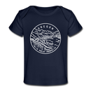 Oregon Baby T-Shirt - Organic State Design Oregon Infant T-Shirt - dark navy
