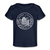 Rhode Island Baby T-Shirt - Organic State Design Rhode Island Infant T-Shirt - dark navy