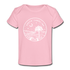 South Carolina Baby T-Shirt - Organic State Design South Carolina Infant T-Shirt - light pink