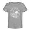 South Carolina Baby T-Shirt - Organic State Design South Carolina Infant T-Shirt - heather gray