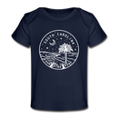South Carolina Baby T-Shirt - Organic State Design South Carolina Infant T-Shirt - dark navy
