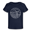 Vermont Baby T-Shirt - Organic State Design Vermont Infant T-Shirt - dark navy