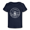 Texas Baby T-Shirt - Organic State Design Texas Infant T-Shirt - dark navy