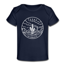 Texas Baby T-Shirt - Organic State Design Texas Infant T-Shirt - dark navy