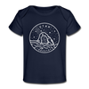 Utah Baby T-Shirt - Organic State Design Utah Infant T-Shirt - dark navy