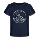 Utah Baby T-Shirt - Organic State Design Utah Infant T-Shirt - dark navy