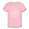 Wisconsin Baby T-Shirt - Organic State Design Wisconsin Infant T-Shirt - light pink