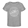 Wisconsin Baby T-Shirt - Organic State Design Wisconsin Infant T-Shirt - heather gray