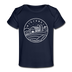 Wisconsin Baby T-Shirt - Organic State Design Wisconsin Infant T-Shirt - dark navy