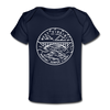 West Virginia Baby T-Shirt - Organic State Design West Virginia Infant T-Shirt - dark navy