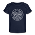 West Virginia Baby T-Shirt - Organic State Design West Virginia Infant T-Shirt - dark navy