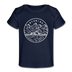 Wyoming Baby T-Shirt - Organic State Design Wyoming Infant T-Shirt - dark navy