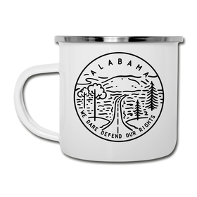 Alabama Camp Mug - State Design Alabama Mug - white