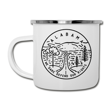 Alabama Camp Mug - State Design Alabama Mug - white