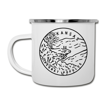 Arkansas Camp Mug - State Design Arkansas Mug - white