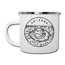 Arizona Camp Mug - State Design Arizona Mug - white