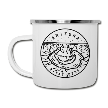 Arizona Camp Mug - State Design Arizona Mug - white