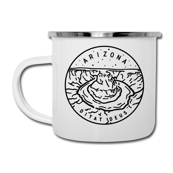 Arizona Camp Mug - State Design Arizona Mug - white