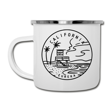 California Camp Mug - State Design California Mug - white