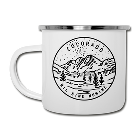Colorado Camp Mug - State Design Colorado Mug - white