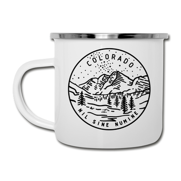 Colorado Camp Mug - State Design Colorado Mug - white