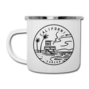 California Camp Mug - State Design California Mug - white