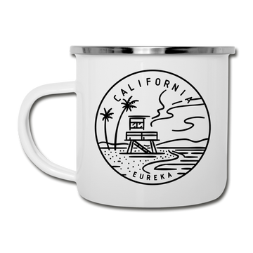 California Camp Mug - State Design California Mug - white