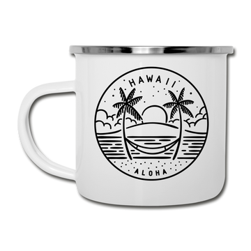 Hawaii Camp Mug - State Design Hawaii Mug - white