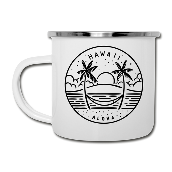 Hawaii Camp Mug - State Design Hawaii Mug - white