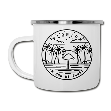Florida Camp Mug - State Design Florida Mug - white